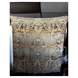 Woven and lace tablecloth