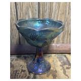 Vintage blue iridescent carnival Harvest Grape