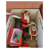 Vintage Santa & misc Christmas decor