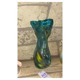 Czech Art Deco "End-of-day"  Cased Spatter Glass