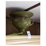 Vintage Haeger Pottery Avocado Green Foliage vase