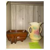 USA stamped Tree of Life planter and yellow