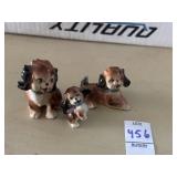 Vintage family of dog figurines