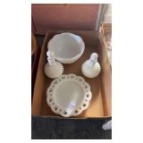 Lot of White Glassware