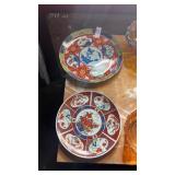 Two Oriental Floral Plates