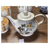 Ellgreave England floral teapot