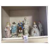 Lot of 6 victorian style figurines
