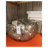 Glass punch bowl set