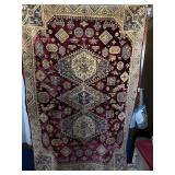 Pheasant tapestry and Shirvan style rug or