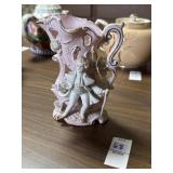 Ucagco ceramic pink figural pewter or spill vase