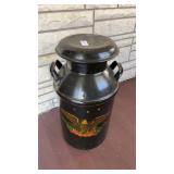 Painted Metal Eagle Milk Can