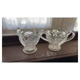 Two Cut Glass Serving Set