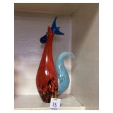 Fifth Avenue Crystal hand-blown art glass rooster