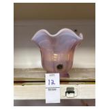 Westmoreland Glass pink opalescent ruffled footed