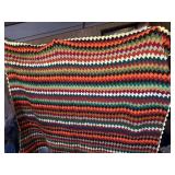 Vintage retro colored afghan