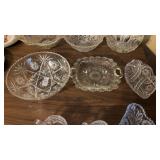 3 Cut Glass Crystal Bowls