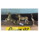 Lot of Brass Horses Broken