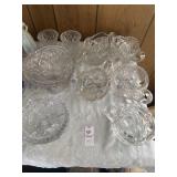 Lot of assorted glassware- creamer, sugar dish