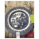 Churchill blue willow dinner plate