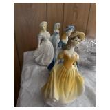 Set of 4 Kï¿½s collection ceramic lady figurines