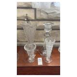 Lot of Cut Glass Vases