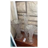 Lot of Cut Glass Vases
