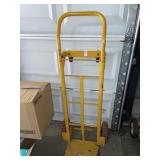heavy-duty yellow steel hand truck