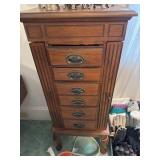 Wooden jewelry armoire 16 X 11.5 X 40in