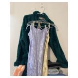 Womenï¿½s green robe, slip dresses (S 7/8),