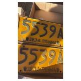 Pair of Antique Pennsylvania license plate 1934