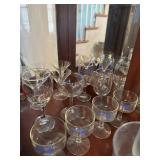 Lot of martini and Seagramï¿½s gin glasses etc