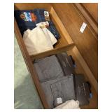Menï¿½s thermal and jeans, table cloths embroidered
