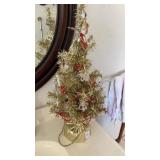 Light up tabletop tree, and mini lamp on sink