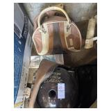 2 bowling bowls with bags