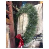 Large lighted Christmas wreath