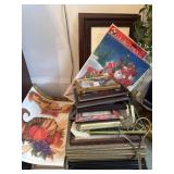 Lot of picture frames and wall clings