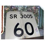 Vintage metal SR 3005 -60 sign 10 x 9 inches