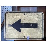 Vintage straight arrow metal sign -21 x 15 inches