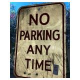 Vintage No parking metal sign 12 x 18 inches