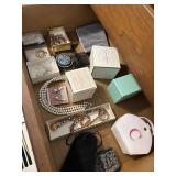 Drawer lot of costume jewelry etc