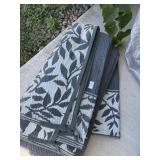 2 patio straw mats some wear