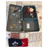Lot of religious rosaries