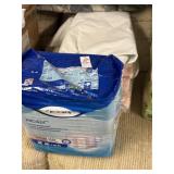 Unopened adult briefs and mattress covers