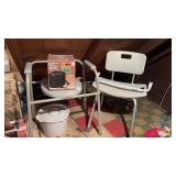 Shower Chair, Potty Chair and Heater