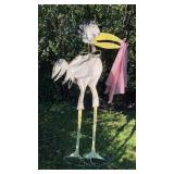 Stork light up wire decoration 5x3in.