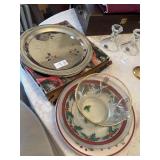 Christmas serving dishes