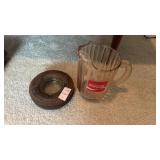 Rubber Tire Ashtray and Coca Cola Pitcher