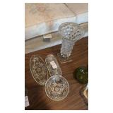 Lot of Cut glass and Glass Vase