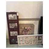 Home wall sign, floral wall art and grandma