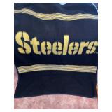 Vintage Biederlack Steelers fleece blanket & lot